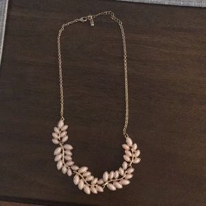 Gold and lavender statement necklace